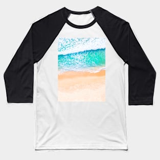 Blue sea waves, Calm blue ocean, Summer sky, Clear blue sky, Baby Blue, Water, Beach, Beach sand Baseball T-Shirt